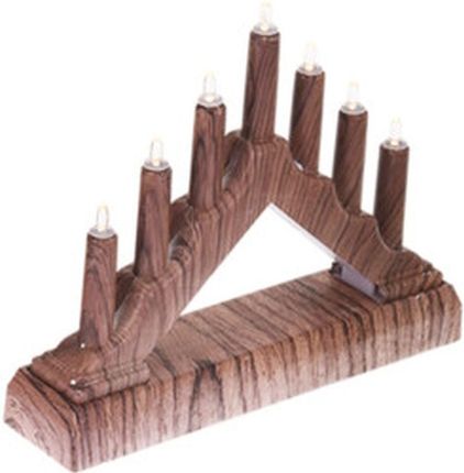 Christmas Decoration Świecznik Adwentowy 15,5X3,2X13,5Cm 7 Led Zasilany Na Baterie Klon