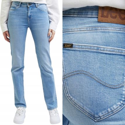 Lee spodnie Jeans blue High Marion Straight_ W34 L31