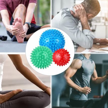 Piłka Do Masażu Ciała Mięśni Piłeczka Rehabilitacyjna Rolowania Z Kolcami 3 - zdjęcie 3
