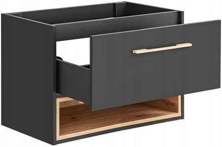 Dmk Szafka pod Umywalkę 80 cm Szary/Dąb Artisan Łazienkowa Nowoczesna (BORCOS821FSC) - zdjęcie 2