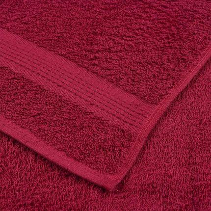 vidaXL Ręczniki 4Szt. Bordowe 100X200Cm Bawełna 100% - zdjęcie 2