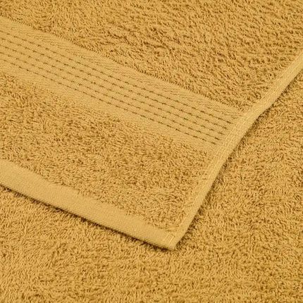 vidaXL Ręczniki Prysznicowe 4Szt. Złoty 70X140Cm 360 Gsm 100% Bawełna - zdjęcie 2