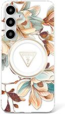Zdjęcie Guess Etui Glitter Flowers Triangle Buttons Magsafe Do Samsung Galaxy S25 Biały - Tychy
