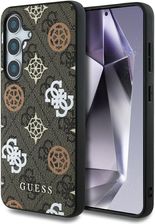 Guess Etui 4G Printed Colored Peony Pattern Magsafe Do Samsung Galaxy S25 Brązowy