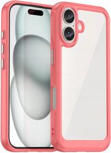 Etui Outer Space Case Z Żelową Ramką Do Iphone 16 Plus Czerwone