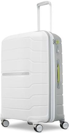 Samsonite Dowolny kształt Hardside rozszerzalny z podwójnymi kołami obrotowymi, Biały/szary, Checked-Medium 24-Inch, Dowolny kształt Hardside rozszerz