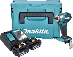 Zdjęcie Makita DTD173RTJ akumulatorowy zakrętak udarowy 18V 2x5,0Ah Li-Ion LXT 1/4" 180Nm w walizce Makpac - Kietrz