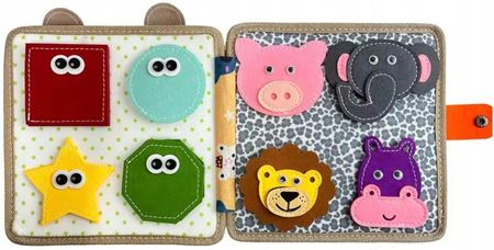 Luxma Książeczka Filcowa Odczepiane Elementy Tablica 3D Montessori Żyrafa F30 - zdjęcie 4