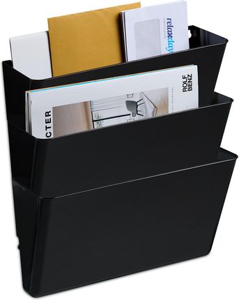 Relaxdays Zestaw 3 Ściennych Uchwytów Na Czasopisma (100484730)