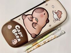 Zdjęcie Lean Toys Piórnik Szkolny Usztywniany Z Kapibarą Beżowy - Mszana Dolna