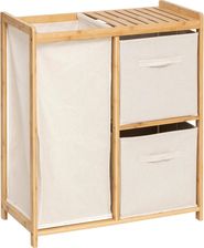Regał bambusowy z koszem na pranie TIDY BOX i pojemnikami, 66 x 33,3 x 78,5 cm