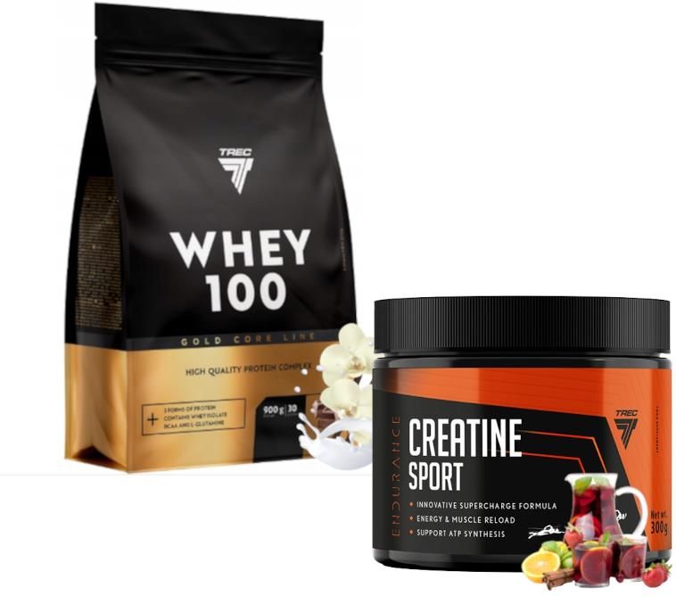 Odżywka Białkowa Trec Nutrition Zestaw Pokochaj Pompę Gold Core Line Whey 100 Creatine Sport