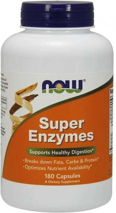 NOW Super Enzymes Złożone Enzymy Trawienne  180 kaps.