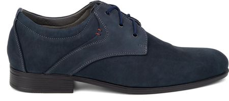 Buty męskie skórzane eleganckie granatowe - Model 4683