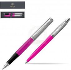 Parker Zestaw Prezentowy Pióro Wieczne + Długopis Jotter Originals Magenta - 2096860_2075996
