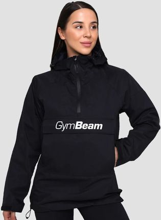 GymBeam Damska kurtka przeciwdeszczowa Smock Black