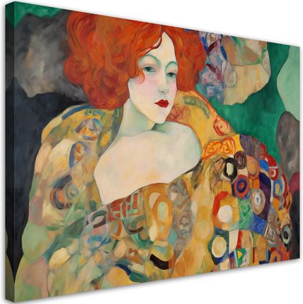 Feeby Canvas Mural Red Haired Woman G. Klimt 120X80Cm (Can1Tykm23713120X80)