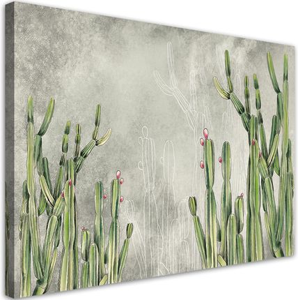 Feeby Fototapeta Na Płótnie Duży Kaktus Pustynny 120X80Cm (Can1Tykm17977120X80)