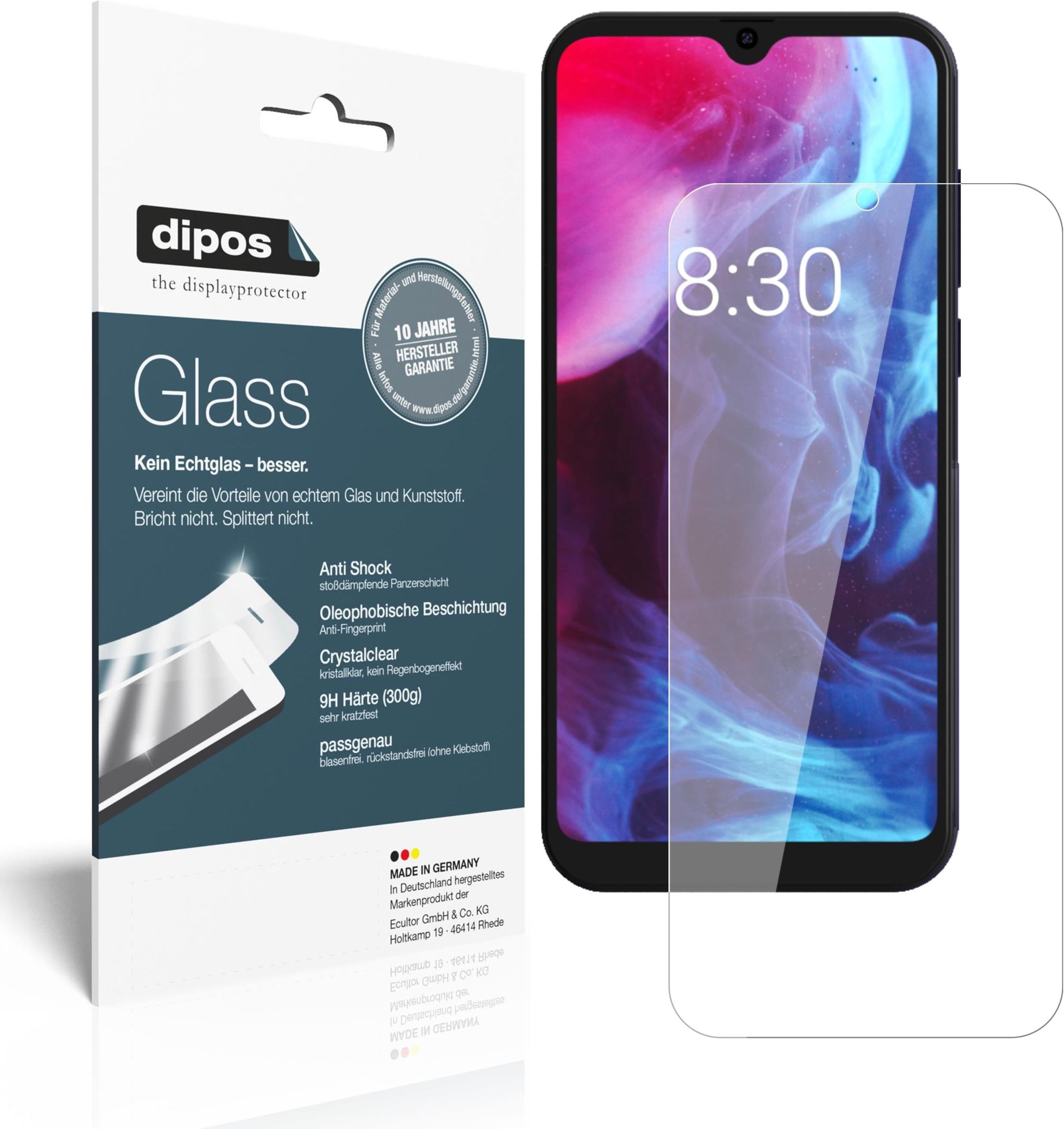 Dipos 2 Pellicole Protettive Antiriflesso Per Archos Oxygen 63: Made In Germany, Anti-impronta E Anti-graffio