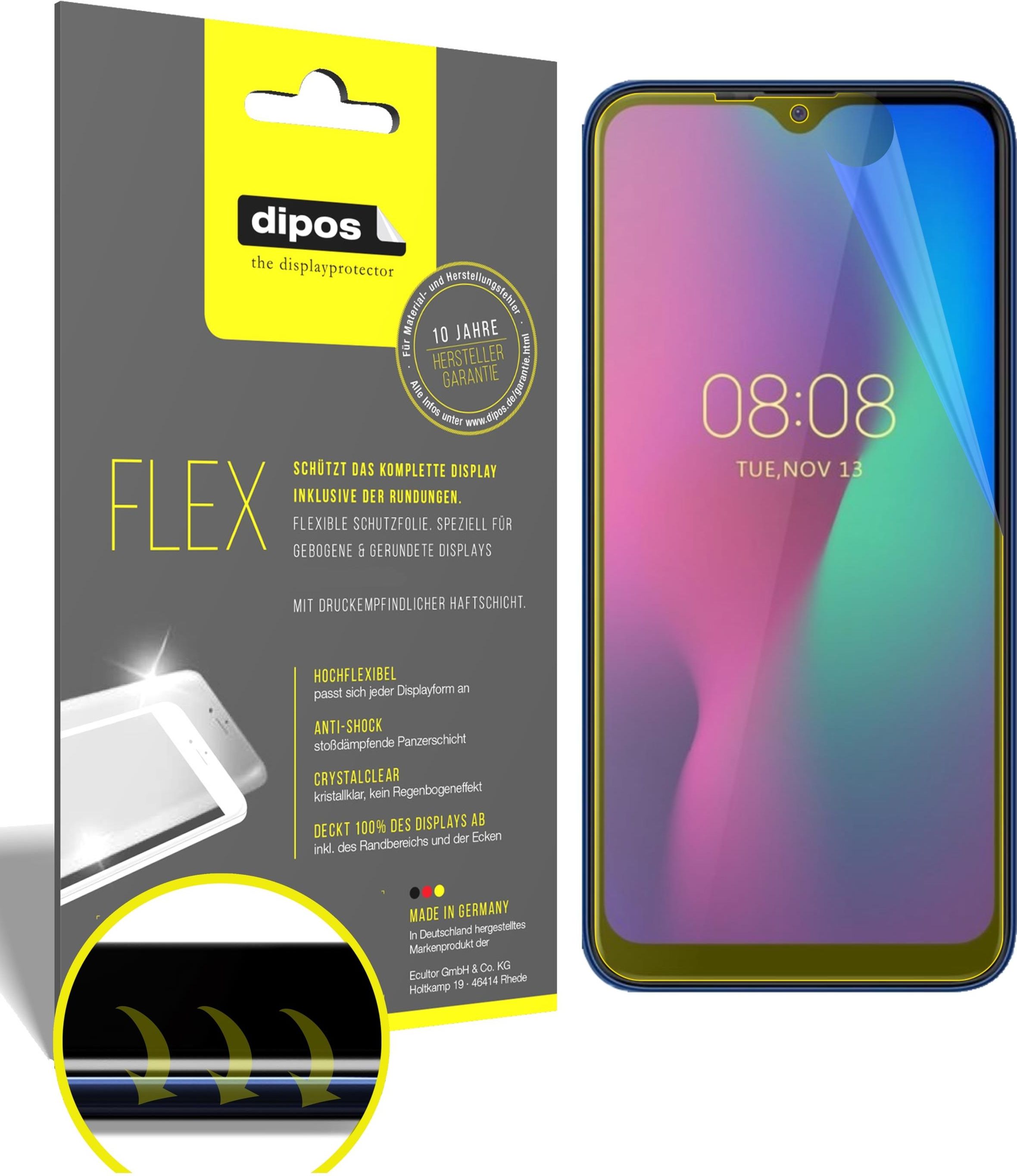 Dipos 6 Pellicole Protettive Crystalclear Per Ulefone Mix – Protezione Schermo In Cristallo, Taglio Laser, Made In Germany, Anti Graffio