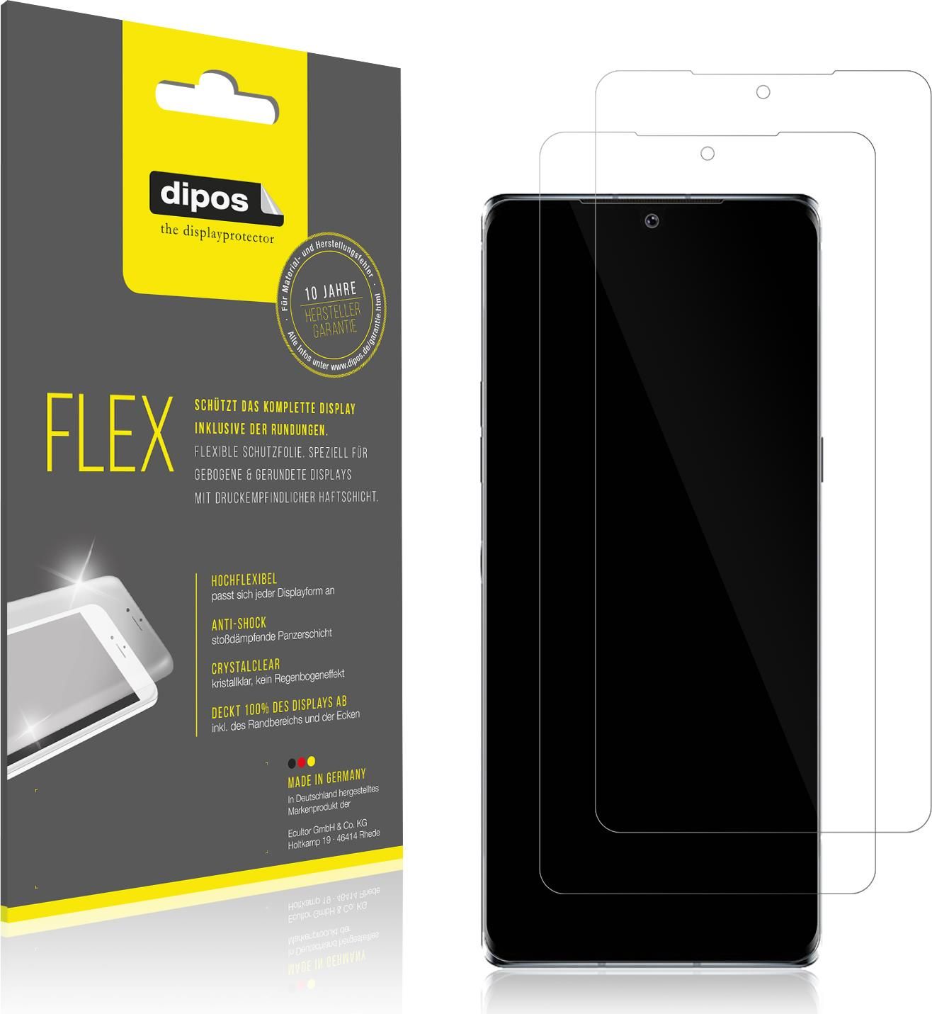 Dipos 2x Pellicola Protettiva Opaca 9H Per Huawei MediaPad T1 10 Pollici - Vetro Flessibile Anti-urto, Made In Germany