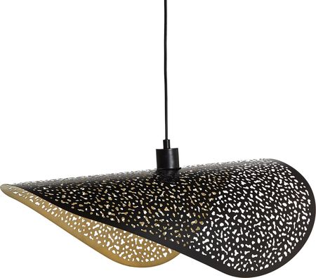 Beliani Lampa Wisząca Czarna Metalowy Żelazny Klosz Oświetlenie Do Salonu Mieszkania