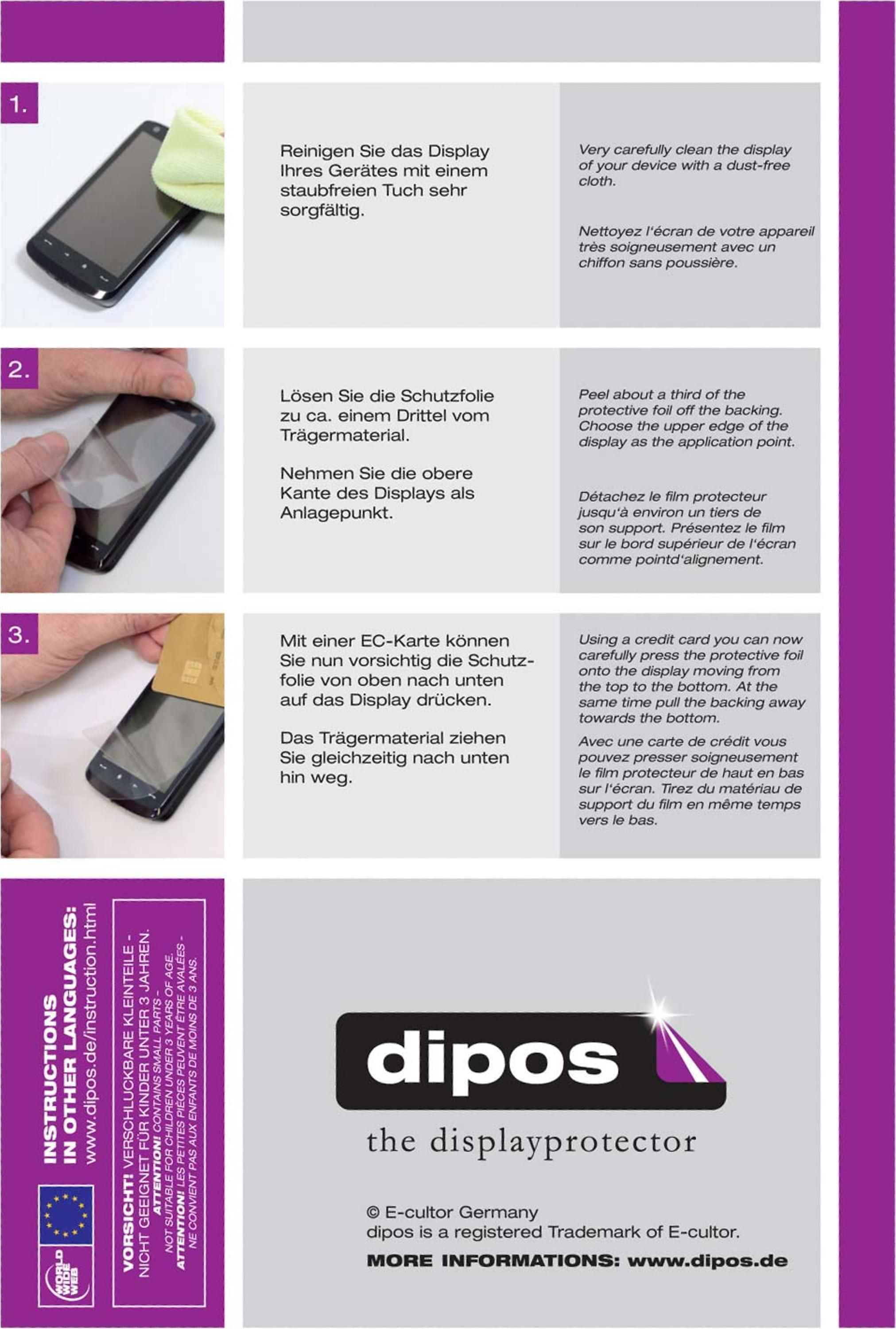 Dipos Pellicola Privacy Per Huawei P40 - Protezione Anti-Sguardi 4 Direzioni, Made In Germany, Taglio Laser, Alta Trasparenza Frontale - 3