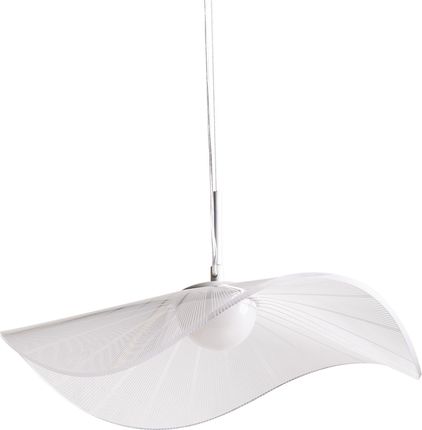Beliani Lampa Wisząca Led Biała Klosz Metalowa Oświetlenie Do Salonu Mieszkania