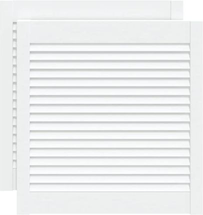 Zakito Europe Drewniane Drzwiczki Żaluzjowe Sosnowe 61,5x59,4cm Białe (ZE151158)