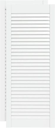 Zakito Europe Drewniane Drzwiczki Żaluzjowe 99,3x39,4cm Białe (ZE151170)