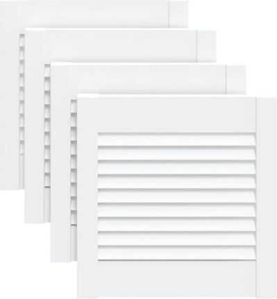 Zakito Europe Drewniane drzwiczki żaluzjowe sosnowe 39,5x39,4 cm białe (ZE151144)