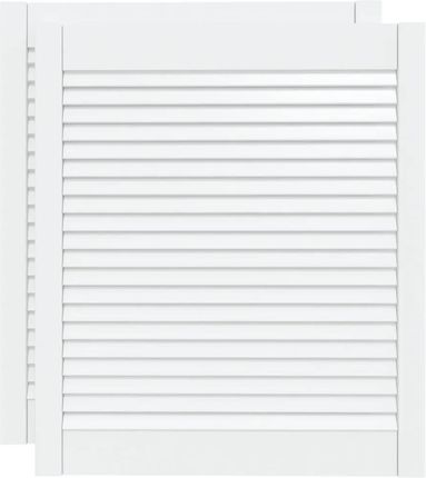 Zakito Europe Drewniane Drzwiczki Żaluzjowe 69x59,4cm Białe (ZE151167)