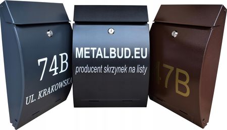 Metal-Bud Skrzynka Na Listy Wypukła Mat Numer Domu, Ul (WYPUKŁANAPIS) - zdjęcie 6