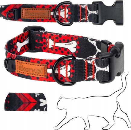 Ukory Obroża Dla Kota Kotka Z Klamrą S 15mm 30-36cm Kolorowa We Wzorki 1777714906 - zdjęcie 4