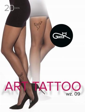 GATTA ART TATTOO 09 Rajstopy 20 DEN Nero / 5-XL - zdjęcie 3