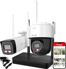 WIFIKIT-BP4-4CH - Zestaw do monitoringu WiFi EasyLink, 2x Kamera 4Mpx, Rejestrator NVS - HiLook by Hikvision