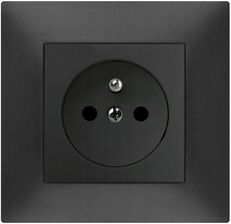 Zdjęcie Elektro-Plast Czarne gniazdo pojedyncze z uziemieniem Carla 1733 1773428808 - Miłosław