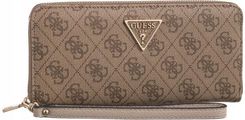 Duzy Damski Portfel Guess Laurel Slg Large Zip Around SWSG85 Beżowy