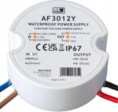 Zdjęcie Mw Power Zasilacz 30W 12V/2.5A okrągły (AF3012Y) - Kutno
