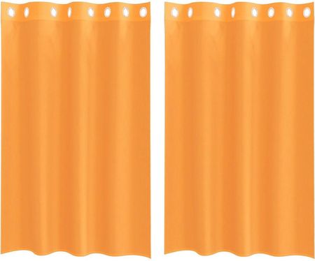 Vidaxl Zasłony Woalowe Z Przelotkami 2Szt. Pomarańczowe 140X175Cm (4102090) - zdjęcie 2