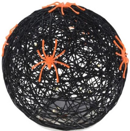 Christmas Decoration Kula Dekoracyjna Lampka Z Pająkiem Led 15Cm Halloween Czarny (1063492)