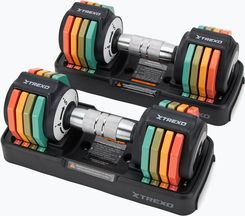 Trexo Zestaw Hantli Regulowanych 2X5Kg Multicolor