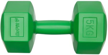 Drfit Hantle Ciężarki Heksagony Do Ćwiczeń 5Kg Zielony - zdjęcie 6