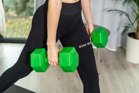 Drfit Hantle Ciężarki Heksagony Do Ćwiczeń 5Kg Zielony - zdjęcie 3