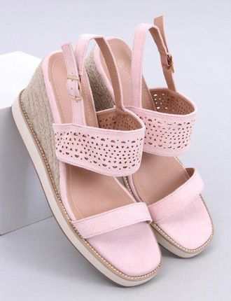 Sandałki espadryle na koturnie DEBEVE PINK 38 - zdjęcie 3
