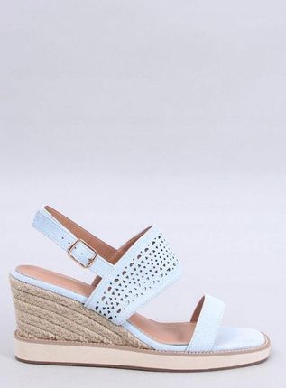Sandałki espadryle na koturnie DEBEVE BLUE 40 - zdjęcie 3