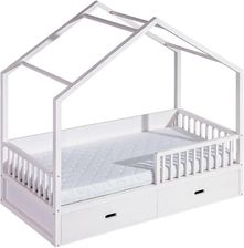 Zdjęcie Dolmar Łóżko Dziecięce Domek Wiktor 90X200 Białe - Wiązów