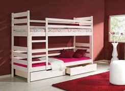 Zdjęcie Dolmar Łóżko Piętrowe Darek 80X190 Białe - Muszyna