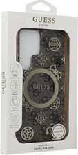 Guess Etui 4G Electroplated Peony Magsafe Do Galaxy S25 Ultra Brązowe