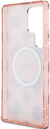 Guess Etui 4G Electroplated Peony Magsafe Do Galaxy S25 Ultra Różowe - zdjęcie 4